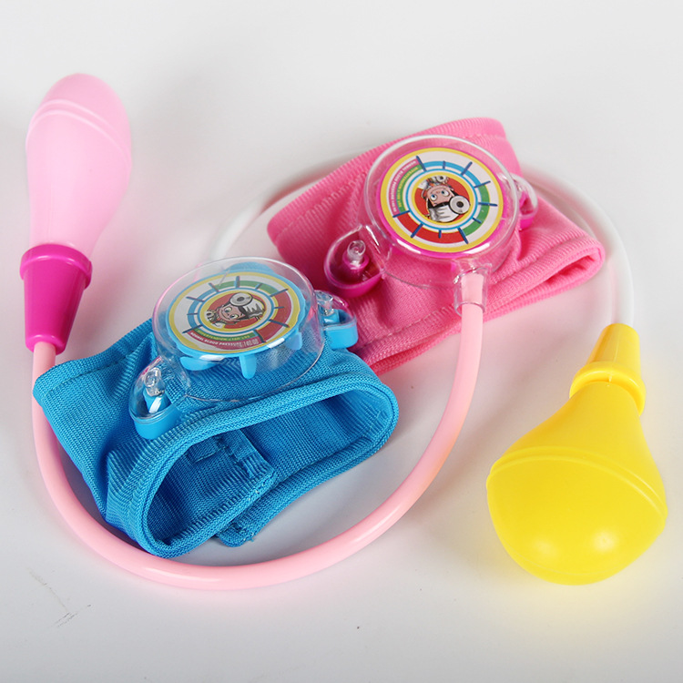 Children imitation family doctor toys to little doctors and nurses to take blood pressure toy doctors with blood pressure apparatus wholesale
