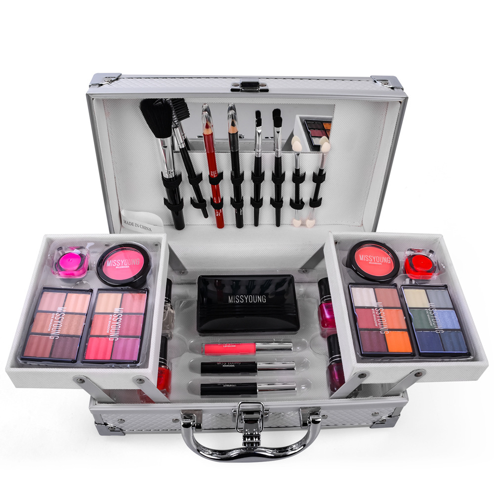 Foreign Trade Popular Style Cosmetics Set Makeup Set Lip Gloss Eye Shadow Blush Nail Polish Combination Set Cosmetic Case Foreign Trade Popular Style Cosmetics Set Makeup Set Lip Gloss Eye Shadow Blush Nail Polish Combination Set Cosmetic Case