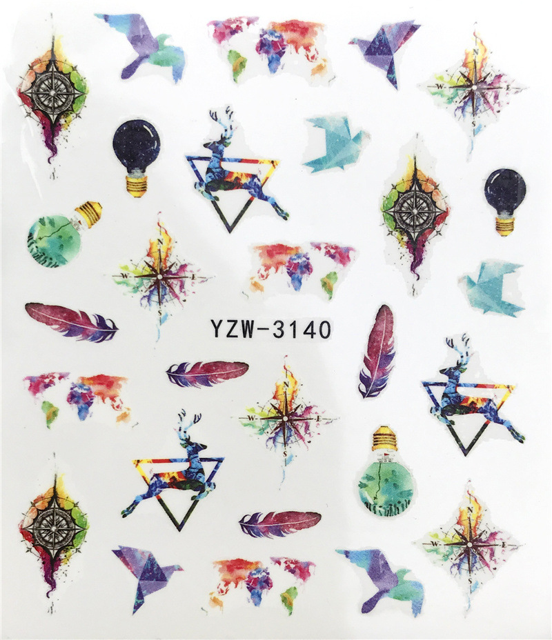 AliExpress Nail Sticker Nail Sticker Watermark Nail Sticker Nail Decal YZW3117-3162