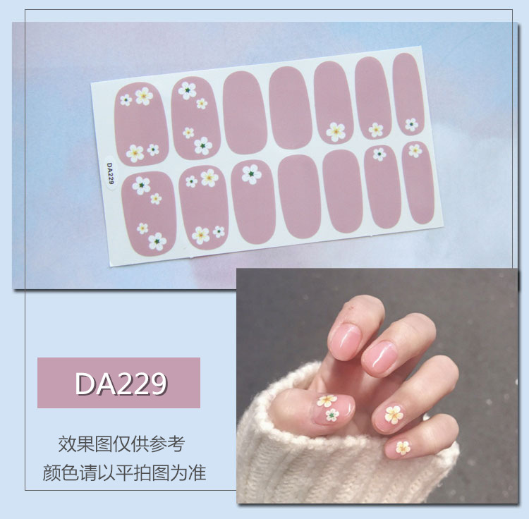Full Waterproof Environmentally Friendly Girl's Nail Sticker Small Red TikTok Celebrity Inspired Nail Polish Film
