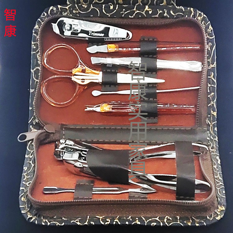 Special manufacturer promotion zhikang gold dragon pattern nail clippers set of 10 nail nail tools nail scissors wholesale spot