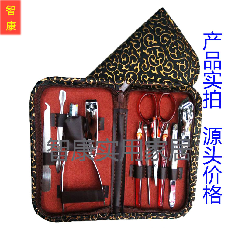 Special manufacturer promotion zhikang gold dragon pattern nail clippers set of 10 nail nail tools nail scissors wholesale spot