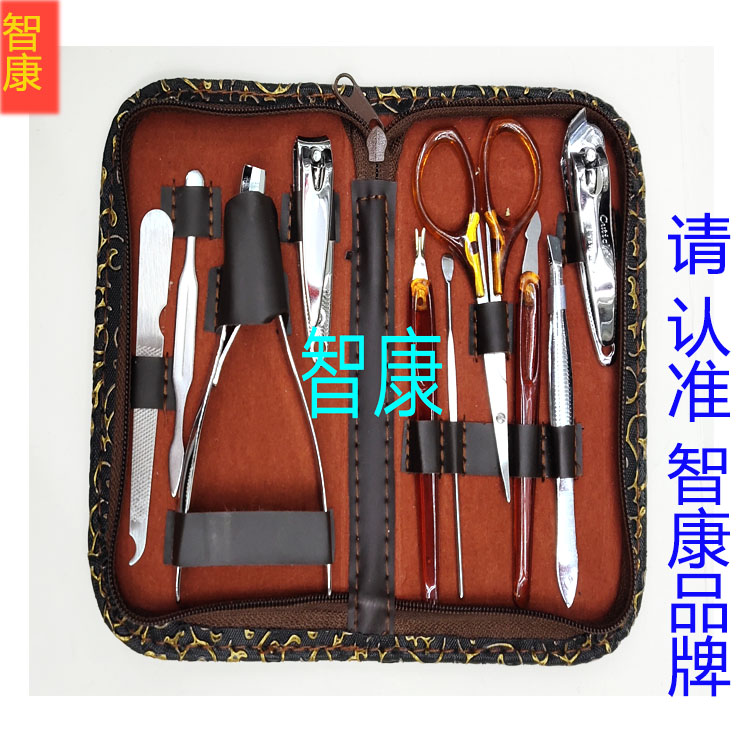 Special manufacturer promotion zhikang gold dragon pattern nail clippers set of 10 nail nail tools nail scissors wholesale spot