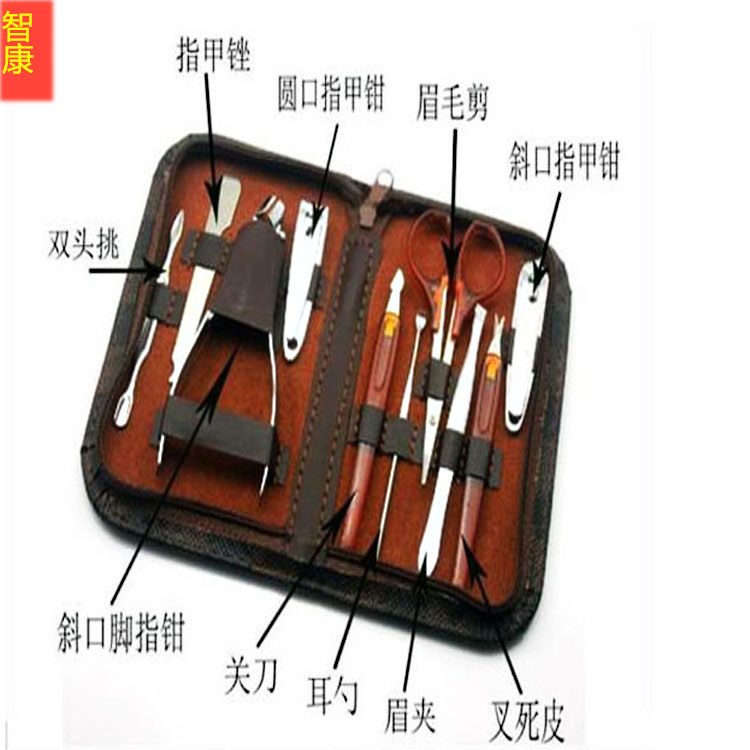 Special manufacturer promotion zhikang gold dragon pattern nail clippers set of 10 nail nail tools nail scissors wholesale spot