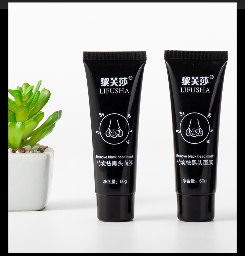Li Fusha Bamboo Charcoal Removing Blackhead Cream 60G Tearing Nasal Mask Oil Control and Water Supplement Deep Cleansing Acne Removing Mask
