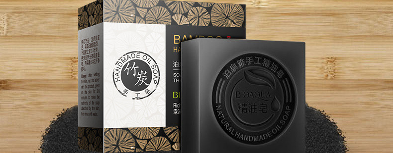 Boquanya Bamboo Charcoal Soap Matcha Soap Lavender Cleansing Oil Soap Skin Care Hand-Processed Soap Cosmetics