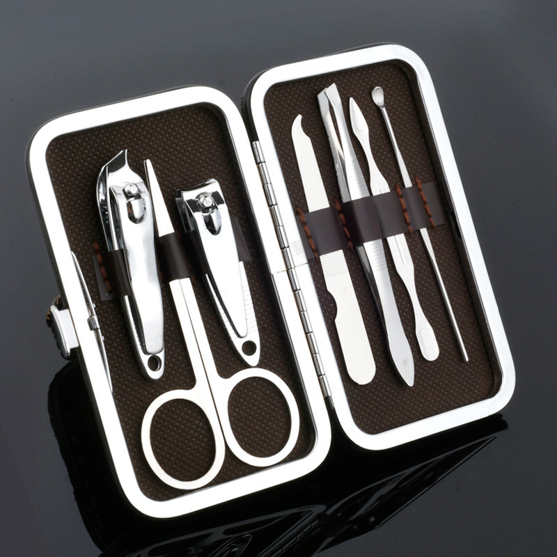 Special Offer Nail Scissors 7-Piece Set Stainless Steel Nail Clippers Multi-Functional Beauty Manicure Fingernail Maintenance Kit Customizable Logo