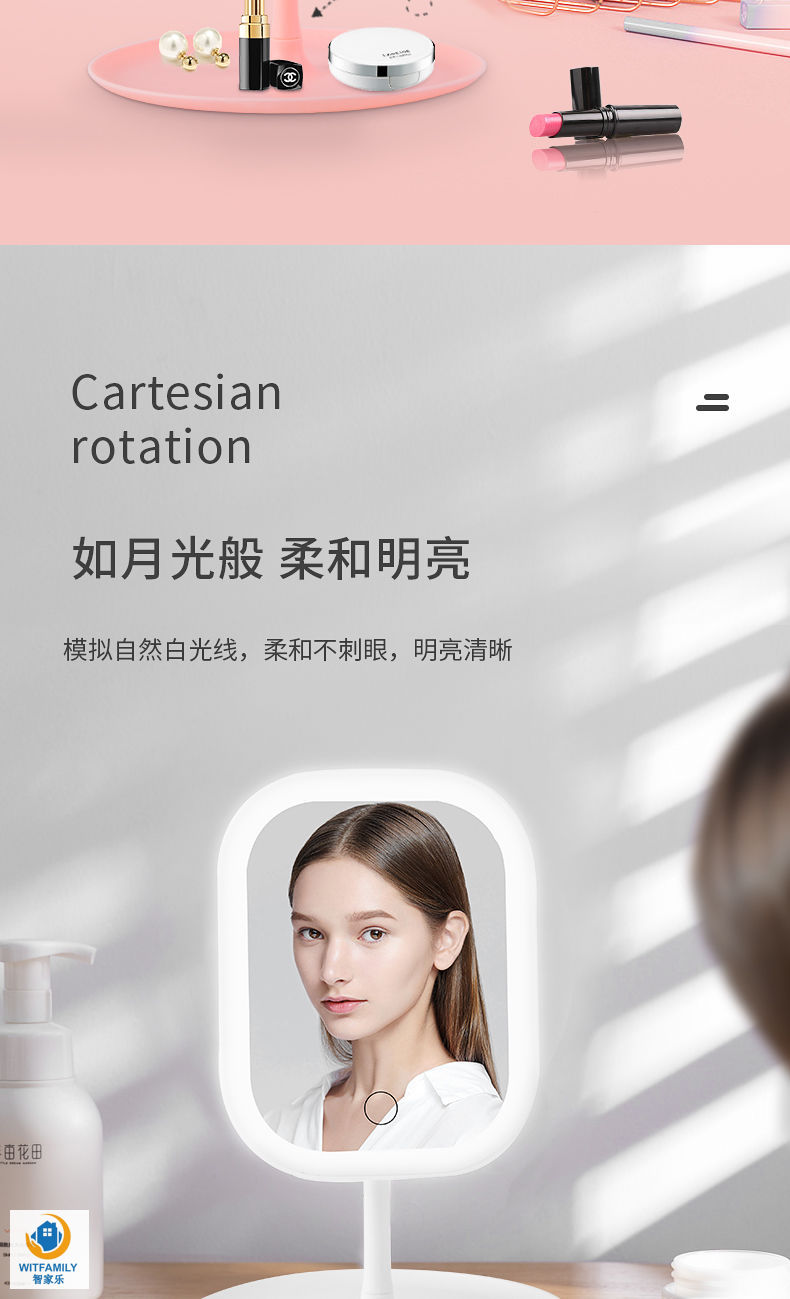 Makeup Mirror Desktop Led Makeup Fill Light Dressing Girls' Dormitory Internet Celebrity Portable Portable Square Mirror Ins Small Mirror Makeup Mirror Desktop Led Makeup Fill Light Dressing Girls' Dormitory Internet Celebrity Portable Portable Square Mirror Ins Small Mirror