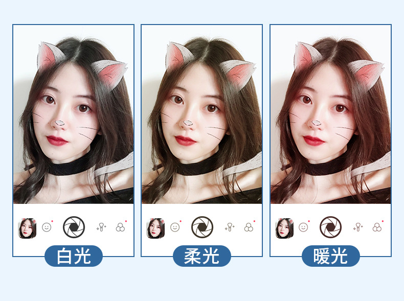 New Phone Stand for Live Streaming Led Fill Light Makeup Mirror Douyin Online Influencer Anchor Desktop Photography Bracket Artifact New Phone Stand for Live Streaming Led Fill Light Makeup Mirror Douyin Online Influencer Anchor Desktop Photography Bracket Artifact