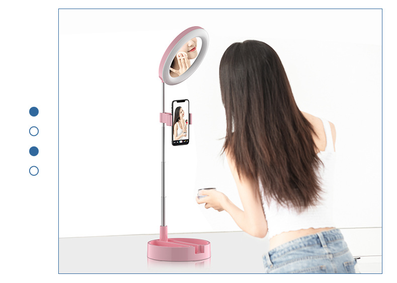 New Phone Stand for Live Streaming Led Fill Light Makeup Mirror Douyin Online Influencer Anchor Desktop Photography Bracket Artifact New Phone Stand for Live Streaming Led Fill Light Makeup Mirror Douyin Online Influencer Anchor Desktop Photography Bracket Artifact