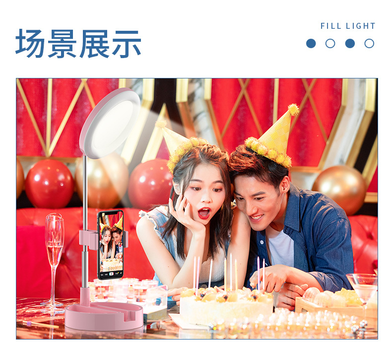 New Phone Stand for Live Streaming Led Fill Light Makeup Mirror Douyin Online Influencer Anchor Desktop Photography Bracket Artifact New Phone Stand for Live Streaming Led Fill Light Makeup Mirror Douyin Online Influencer Anchor Desktop Photography Bracket Artifact