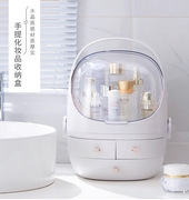 Makeup storage box Dustproof skin care products standardized desktop LED with mirror jewelry integrated shelf Makeup box Makeup storage box Dustproof skin care products standardized desktop LED with mirror jewelry integrated shelf Makeup box