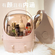 Makeup storage box Dustproof skin care products standardized desktop LED with mirror jewelry integrated shelf Makeup box Makeup storage box Dustproof skin care products standardized desktop LED with mirror jewelry integrated shelf Makeup box