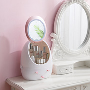 Makeup storage box Dustproof skin care products standardized desktop LED with mirror jewelry integrated shelf Makeup box Makeup storage box Dustproof skin care products standardized desktop LED with mirror jewelry integrated shelf Makeup box