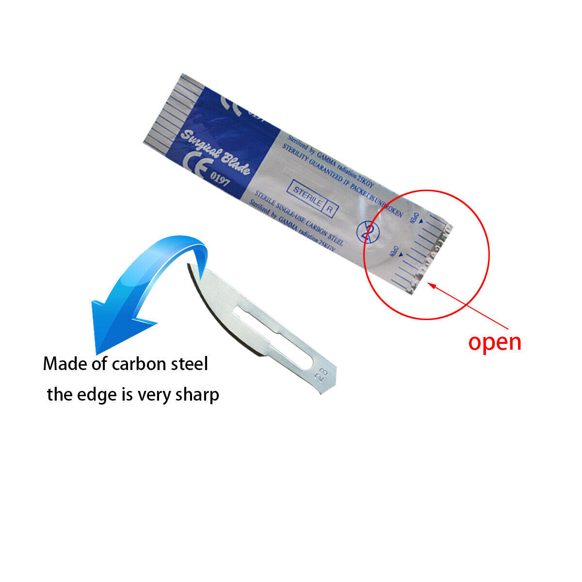 Disposable Sterilization Surgical Blade Carbon Steel English Carbon Steel Double Eyelid Carving Blades Non-Domestic Hospital Use Disposable Sterilization Surgical Blade Carbon Steel English Carbon Steel Double Eyelid Carving Blades Non-Domestic Hospital Use