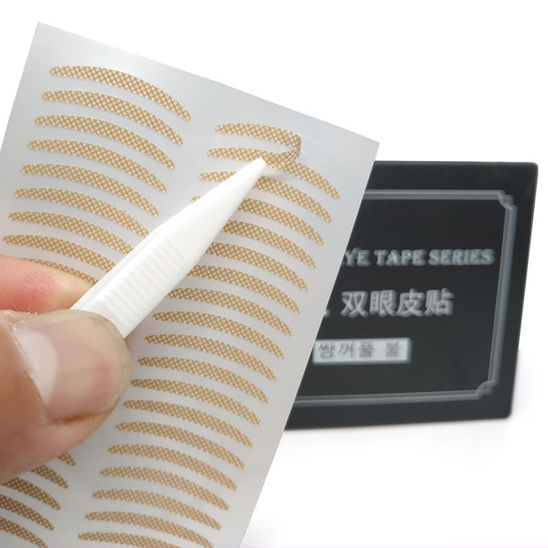 Lace Double Eyelid Stickers Olive Mesh Naturally Invisible Traceless Ventilation Skin Color Long-Lasting Double-Sided TikTok Same Style Wide Lace Double Eyelid Stickers Olive Mesh Naturally Invisible Traceless Ventilation Skin Color Long-Lasting Double-Sided TikTok Same Style Wide