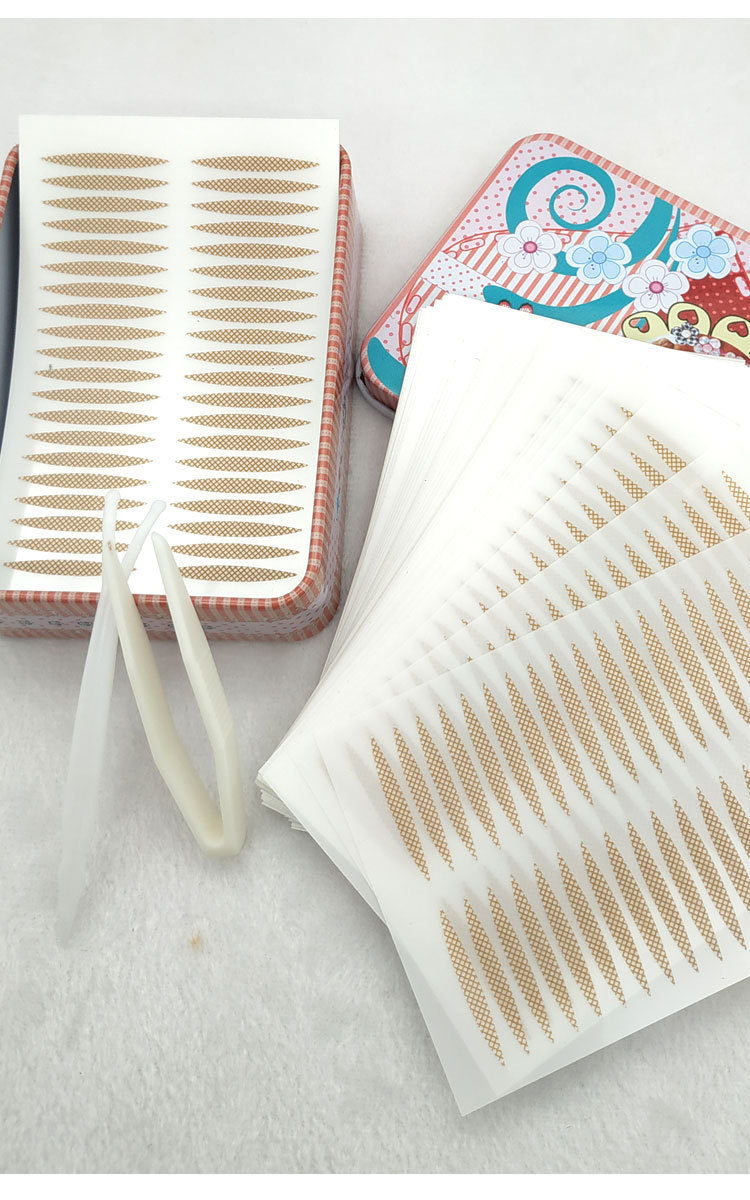 Lace Double Eyelid Stickers Olive Mesh Naturally Invisible Traceless Ventilation Skin Color Long-Lasting Double-Sided TikTok Same Style Wide Lace Double Eyelid Stickers Olive Mesh Naturally Invisible Traceless Ventilation Skin Color Long-Lasting Double-Sided TikTok Same Style Wide