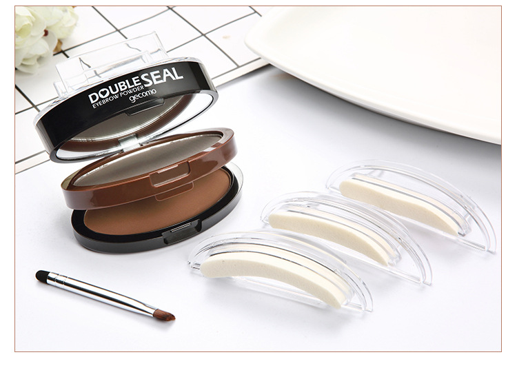 GECOMO Double-Layer Two-Color Lazy Eyebrow Stamp Powder Waterproof Sweat-Proof Not Easy to Smudge Beginner Thrush Eyebrow GECOMO Double-Layer Two-Color Lazy Eyebrow Stamp Powder Waterproof Sweat-Proof Not Easy to Smudge Beginner Thrush Eyebrow