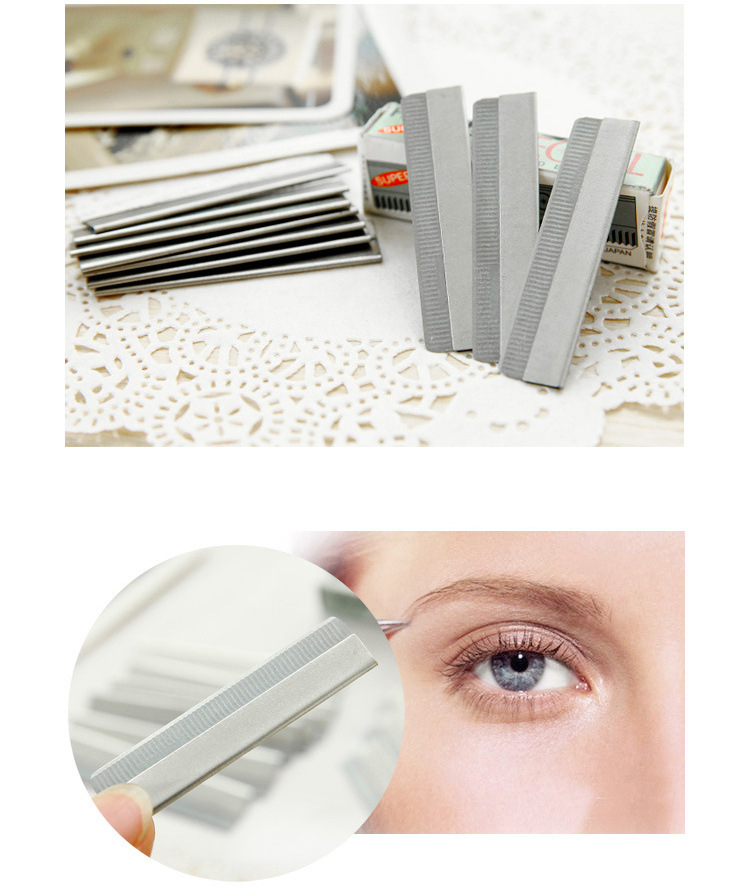 Korean Beauty Eyebrow Scraper Thrush Eye-Brow Knife Instrument Special Japanese Eyebrow Trimming Blade for Makeup Artist (10 Pieces) Korean Beauty Eyebrow Scraper Thrush Eye-Brow Knife Instrument Special Japanese Eyebrow Trimming Blade for Makeup Artist (10 Pieces)