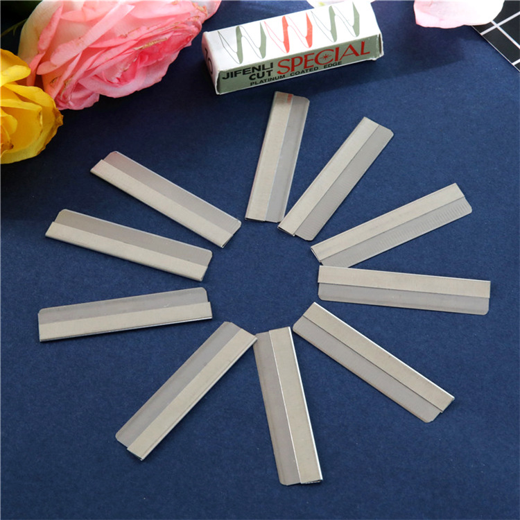 Korean Beauty Eyebrow Scraper Thrush Eye-Brow Knife Instrument Special Japanese Eyebrow Trimming Blade for Makeup Artist (10 Pieces)