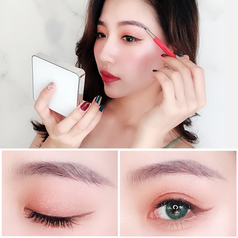 GECOMO Thrush Gadget Automatic Rotating Double Head Eyebrow Pencil Free Eyebrow Stencil + Three Replacement Refill Waterproof Not Smudge