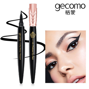 GECOMO Thrush Gadget Automatic Rotating Double Head Eyebrow Pencil Free Eyebrow Stencil + Three Replacement Refill Waterproof Not Smudge