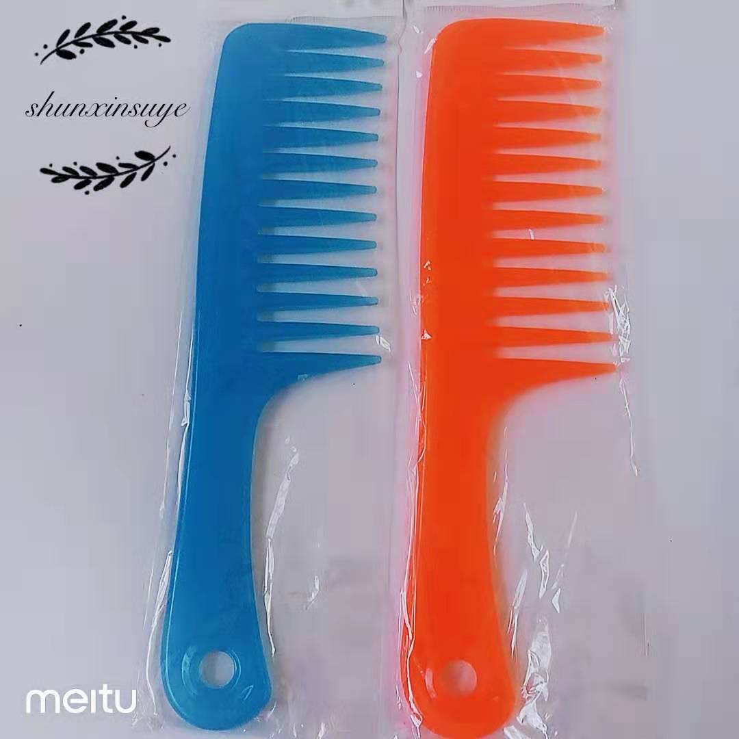 Hair Tools Factory Wholesale Broadsword Comb Home Hair Curling Large Tooth Comb Hair-Washing Comb Color Household Practical Comb