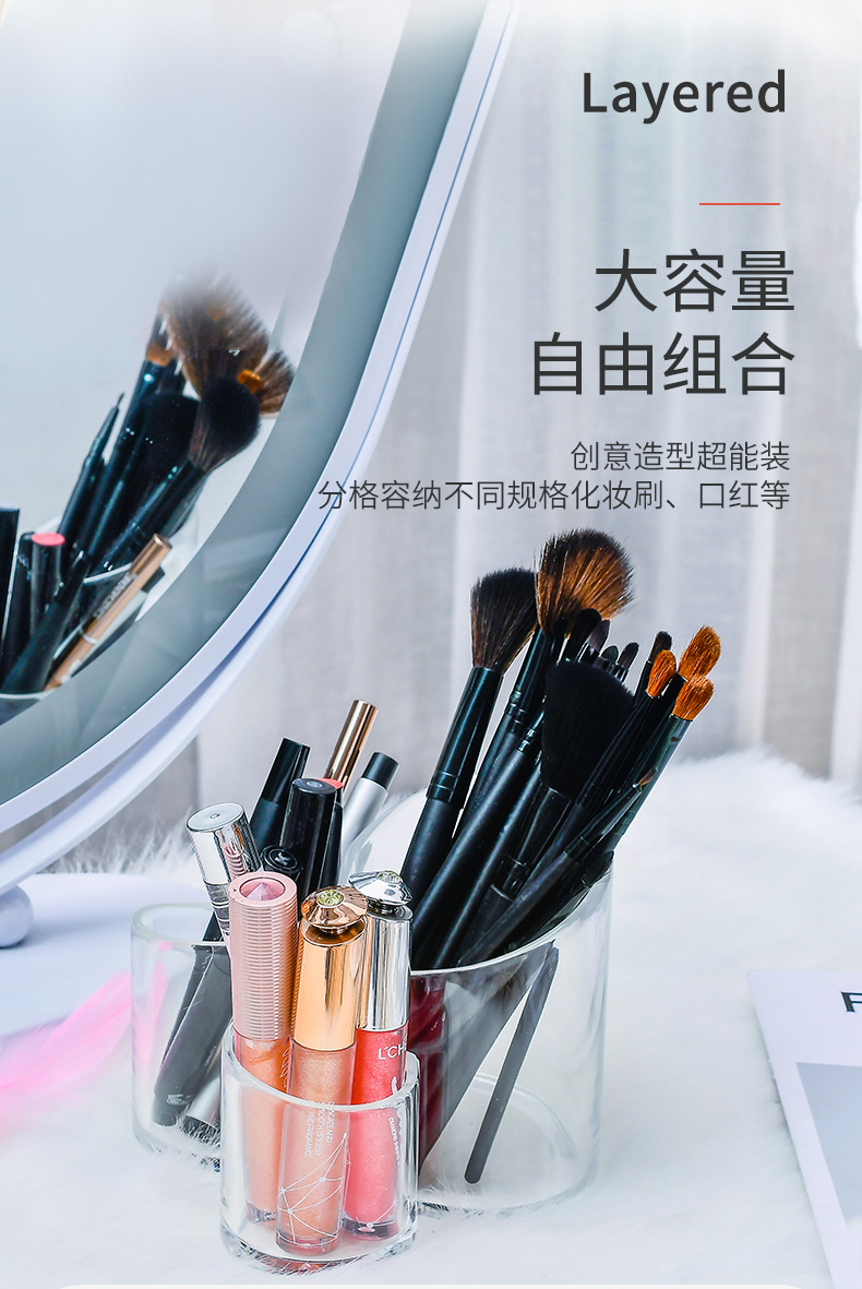 Factory Direct Sales Korean Column Makeup Brush Storage Bucket Eyebrow Pencil Comb Finishing Signature Desk Pen Holder Decoration Factory Direct Sales Korean Column Makeup Brush Storage Bucket Eyebrow Pencil Comb Finishing Signature Desk Pen Holder Decoration