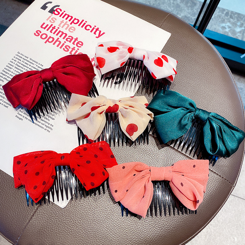 Hair Comb Barrettes Headwear Children's Hairpin Girls' Clip Non-Slip Bow Bangs Comb Broken Hair Accessories Korean Style Hair Comb Barrettes Headwear Children's Hairpin Girls' Clip Non-Slip Bow Bangs Comb Broken Hair Accessories Korean Style