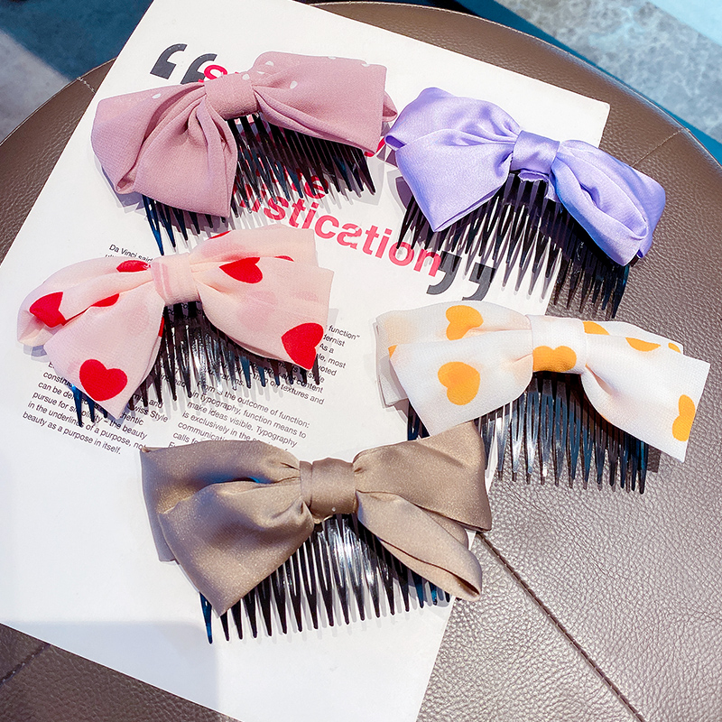 Hair Comb Barrettes Headwear Children's Hairpin Girls' Clip Non-Slip Bow Bangs Comb Broken Hair Accessories Korean Style Hair Comb Barrettes Headwear Children's Hairpin Girls' Clip Non-Slip Bow Bangs Comb Broken Hair Accessories Korean Style