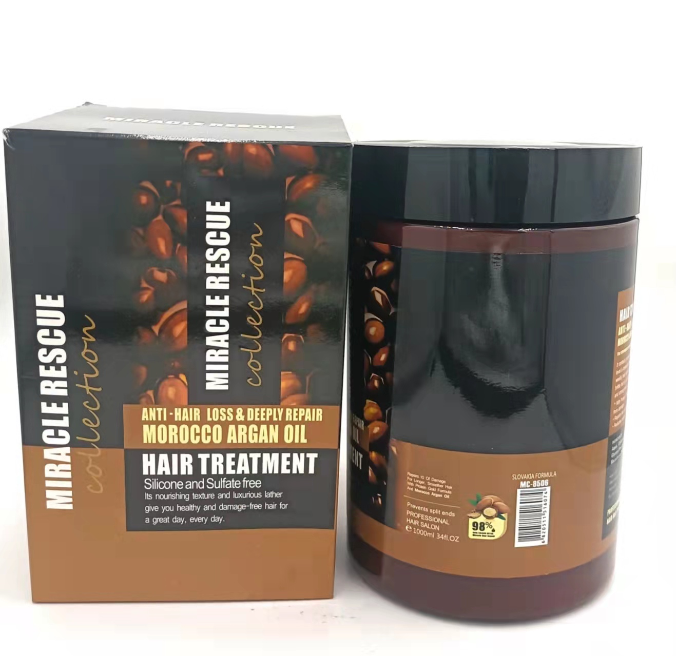 Lana MIRACLE RESCUE ARGON OIL hair Mask hair conditioner Improve dry and smooth hair 1000ml Lana MIRACLE RESCUE ARGON OIL hair Mask hair conditioner Improve dry and smooth hair 1000ml