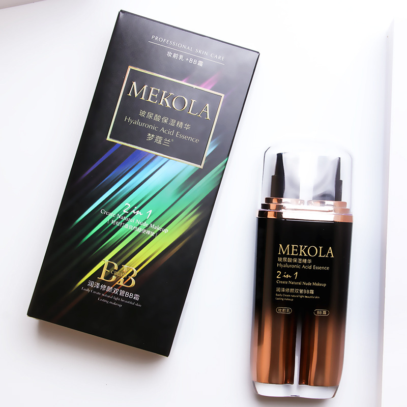 New Beauty Repair Double Tube BB Cream Hyaluronic Acid Moisturizing Make-up Primer + BB Cream Concealer Not Stuck Powder Refreshing Makeup