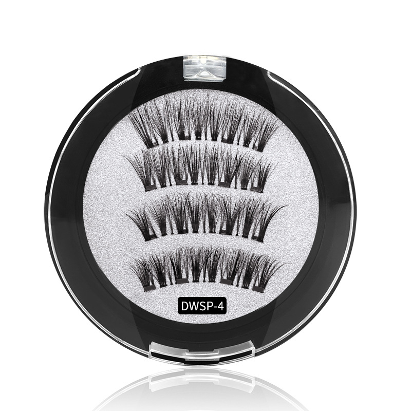 Magnet Eyelashes Four Magnetic Phase Suction Glue-Free Magnetic Eyelashes Cross-Border Magnetic Force 3D False Eyelashe Magnet Eyelashes Four Magnetic Phase Suction Glue-Free Magnetic Eyelashes Cross-Border Magnetic Force 3D False Eyelashe