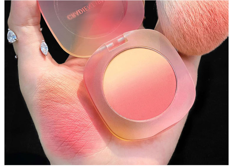 CVZ Gradient Pink Two-Tone Blush Nude Makeup Natural Good Look Blusher Plate Three-Dimensional Repair Female Student Makeup Rouge