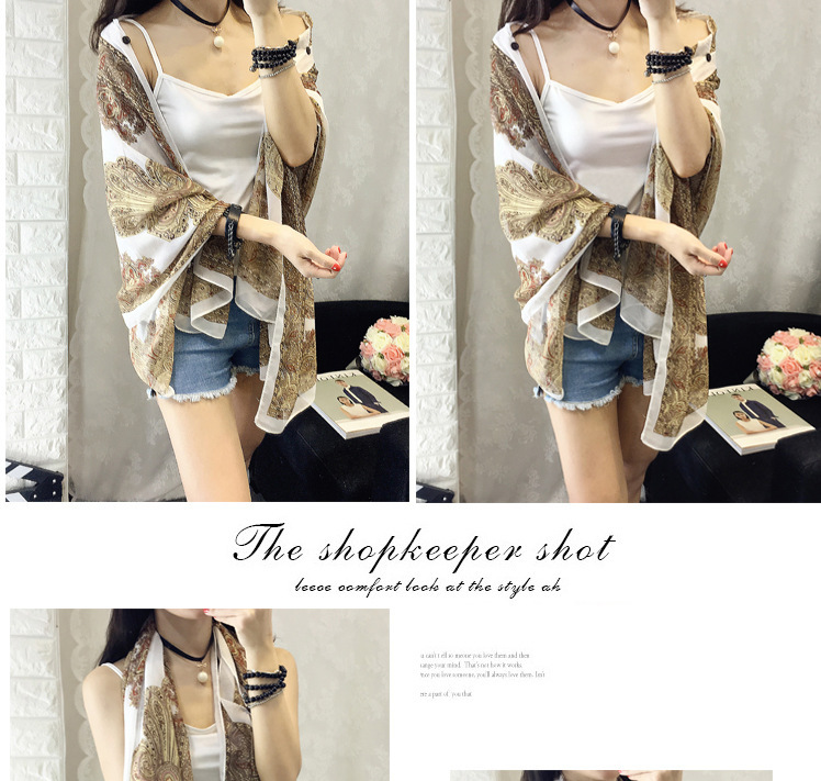 Sunprotective clothing for women's wear long thin coat Korean version long sleeve chiffon garment large size sunscreen Sunprotective clothing for women's wear long thin coat Korean version long sleeve chiffon garment large size sunscreen