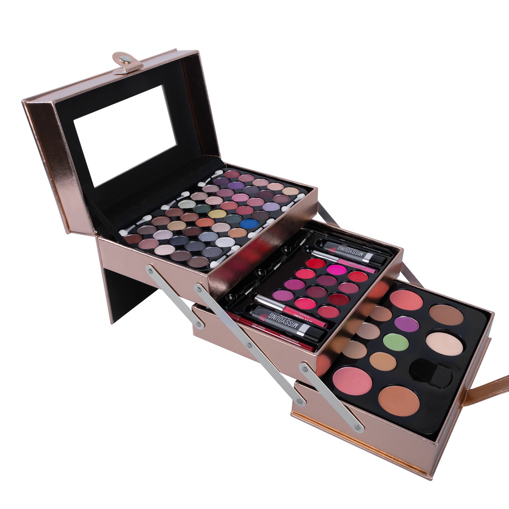 Foreign Trade Popular Style Cosmetics Set Makeup Set Eye Shadow Plate Lipstick Lip Gloss Combination Set Multi-Layer Cosmetic Case Foreign Trade Popular Style Cosmetics Set Makeup Set Eye Shadow Plate Lipstick Lip Gloss Combination Set Multi-Layer Cosmetic Case