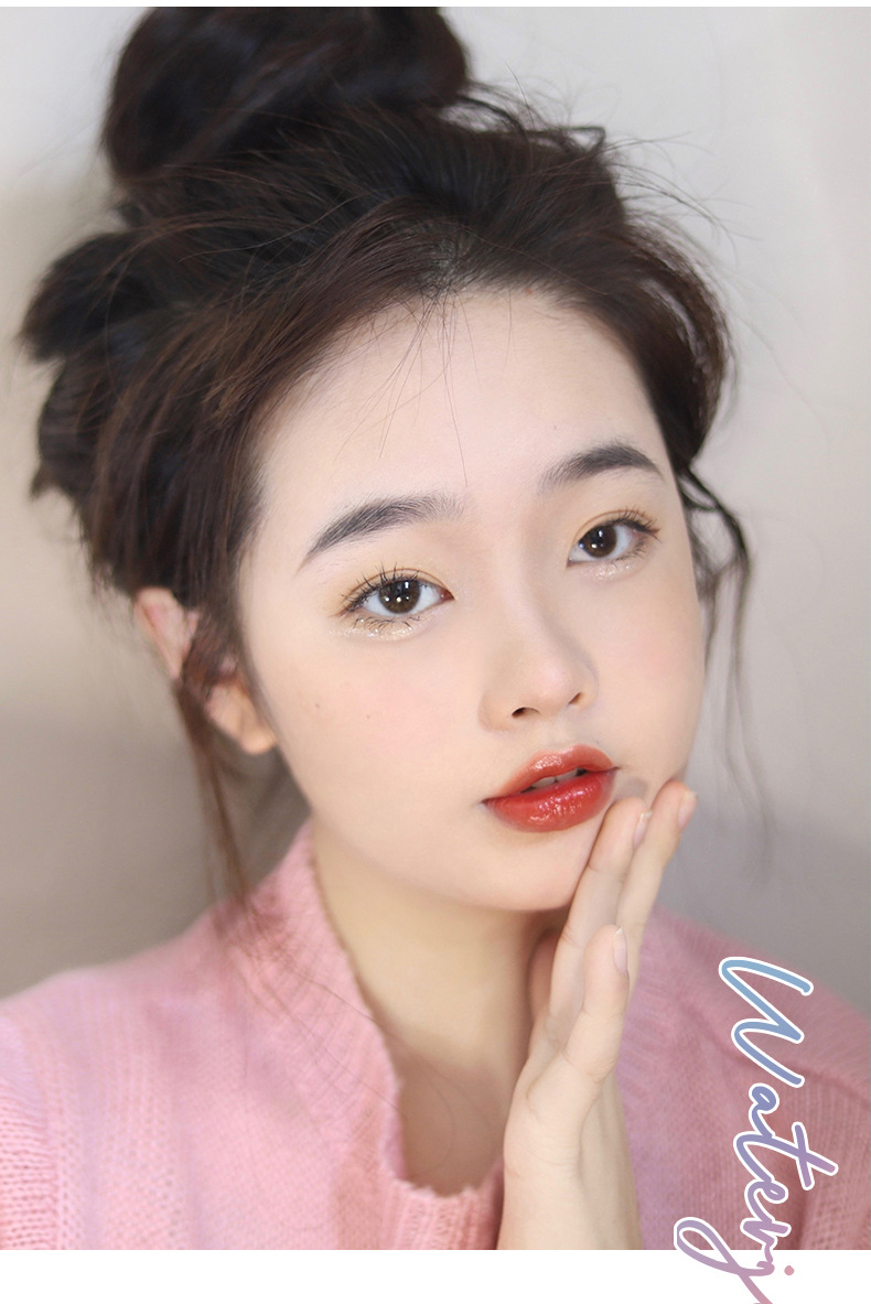 SHEDELLA Water Light Mirror Lip Lacquer Long-Lasting Moisturizing Non-Fading Film Forming No Stain on Cup Lipstick Fruit Flavor Lip Gloss Makeup