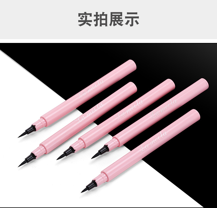 Brand Pink Eyeliner Novice Female Not Smudge Beginner Waterproof Mascara Body Fluid Pen Long Lasting Fadeless Manufacturer
