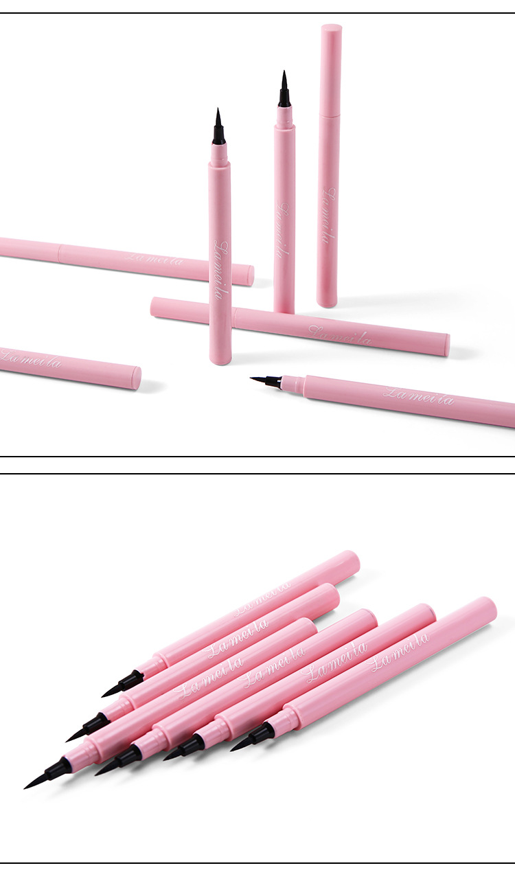 Brand Pink Eyeliner Novice Female Not Smudge Beginner Waterproof Mascara Body Fluid Pen Long Lasting Fadeless Manufacturer