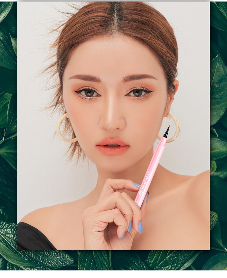 Brand Pink Eyeliner Novice Female Not Smudge Beginner Waterproof Mascara Body Fluid Pen Long Lasting Fadeless Manufacturer