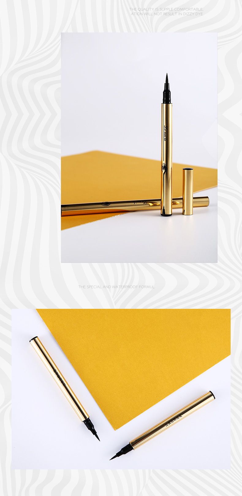 Gold and Silver Eyeliner Not Smudge Sweat-Proof Discoloration Resistant Big Eye Beginner Liquid Eyeliner Factory Direct Supply Wholesale Gold and Silver Eyeliner Not Smudge Sweat-Proof Discoloration Resistant Big Eye Beginner Liquid Eyeliner Factory Direct Supply Wholesale