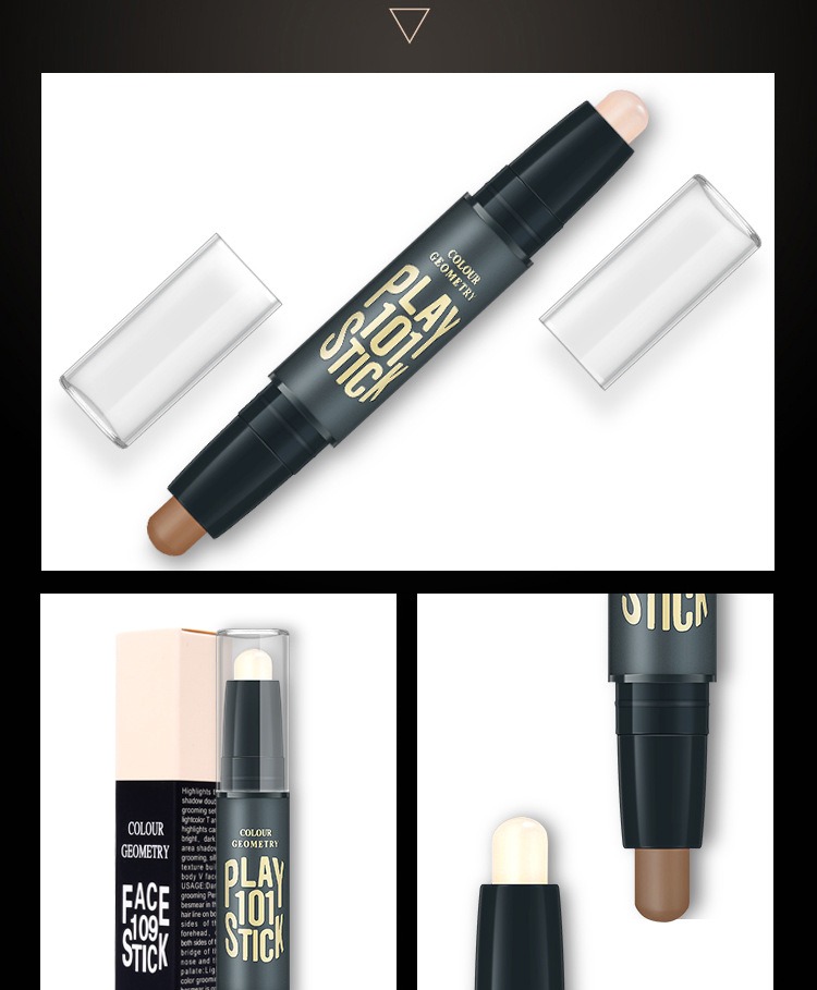 Highlight Contour Stick Female Dual Head Dual-Use Nose Shadow Repair Highlight Powder Concealer Shadow Small V Face Factory Direct Supply Highlight Contour Stick Female Dual Head Dual-Use Nose Shadow Repair Highlight Powder Concealer Shadow Small V Face Factory Direct Supply