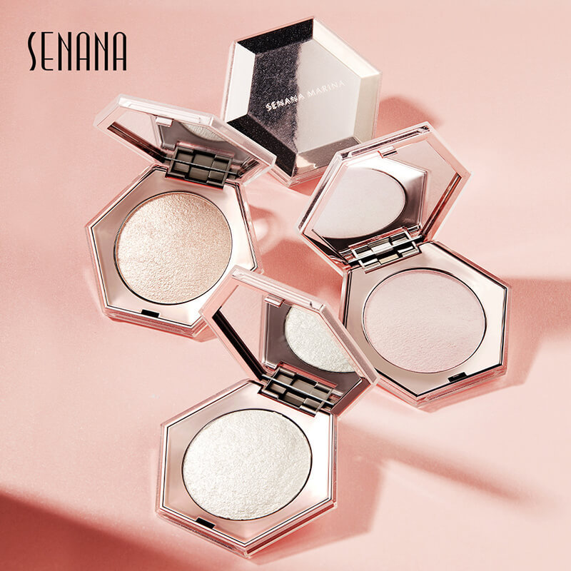 Senana Marina Bright Starry Sky Highlight Powder Repair Concealer Highlight Three-Dimensional Shading Powder Brighten Skin Color Moisturizing Finishing Powder