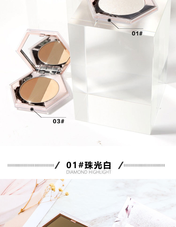 M6005 Diamond Highlight Powder MINSHZEE Contour Compact Brightening Powder Fairy Mashed Potatoes Shimmering Powder Shimmer Unicorn M6005 Diamond Highlight Powder MINSHZEE Contour Compact Brightening Powder Fairy Mashed Potatoes Shimmering Powder Shimmer Unicorn