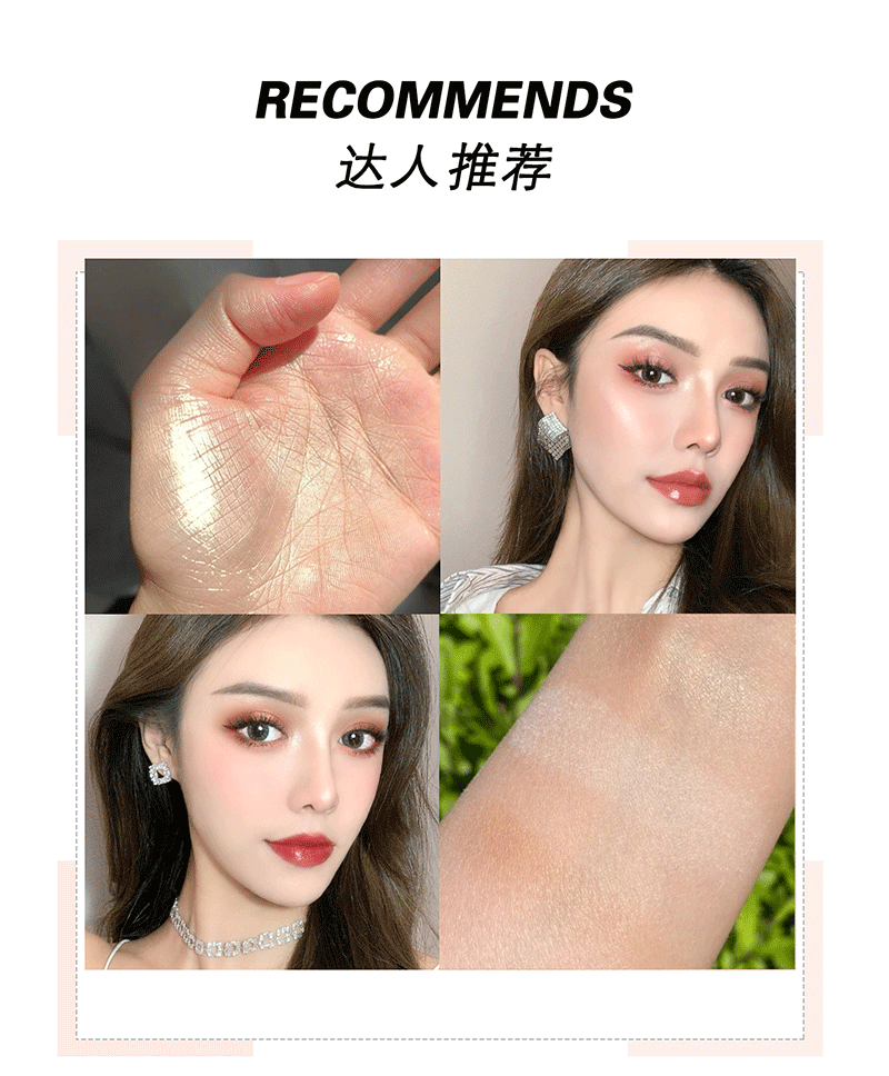 CVZ Three-Color Highlight Repair Blusher Plate Nose Shadow Matte Highlight Shadow Champagne Gold Three-Dimensional Repair Highlight Powder