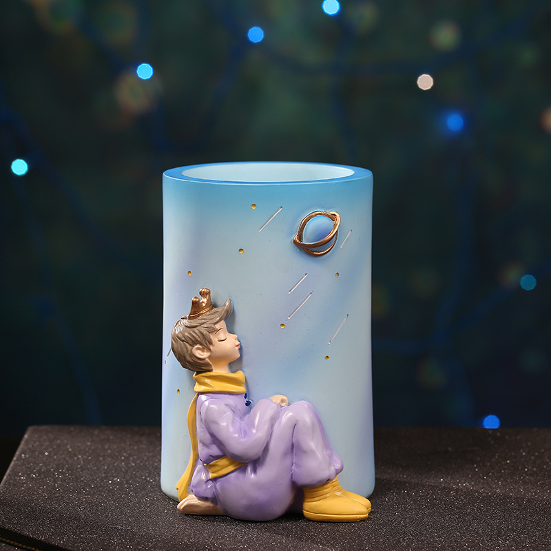 Creative Children's Desktop Little Prince Decoration Resin Crafts Makeup Storage Container Office Pencil Vase Decoration Creative Children's Desktop Little Prince Decoration Resin Crafts Makeup Storage Container Office Pencil Vase Decoration