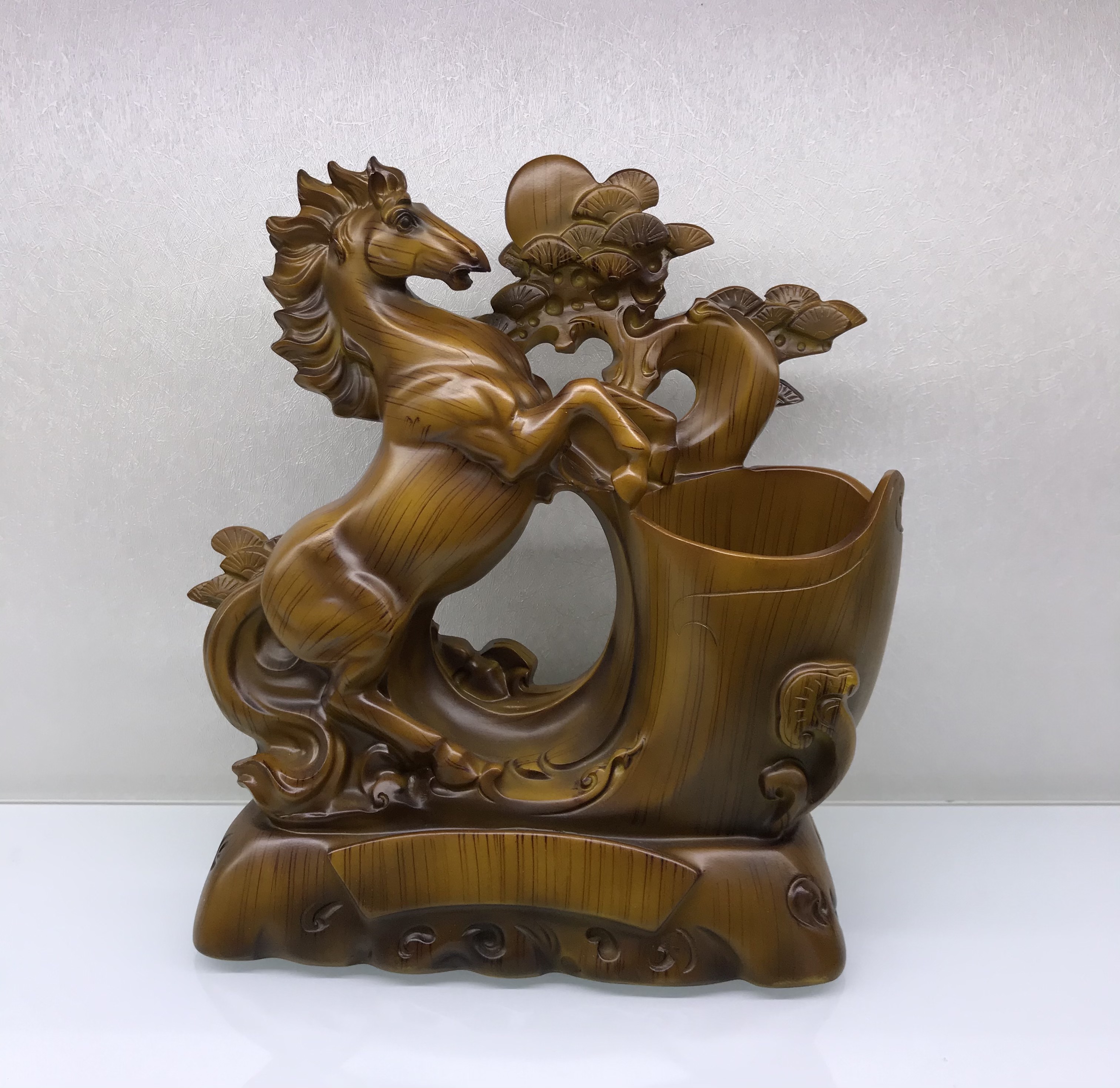 Resin Crafts Wood Color Win Instant Success Pencil Vase Decoration Study Office Decorations Furnishings Factory Direct Sales