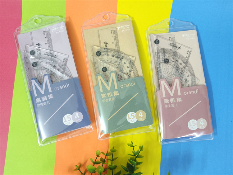 Suyaji Set Ruler Stationery Office Student Learning Drawing Ruler Set Ruler Measuring Tape Triangular Plate Four-Piece Set Suyaji Set Ruler Stationery Office Student Learning Drawing Ruler Set Ruler Measuring Tape Triangular Plate Four-Piece Set