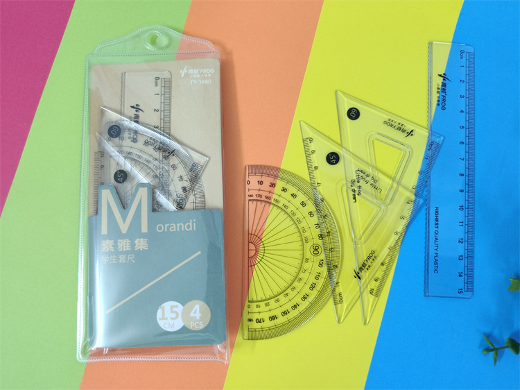 Suyaji Set Ruler Stationery Office Student Learning Drawing Ruler Set Ruler Measuring Tape Triangular Plate Four-Piece Set Suyaji Set Ruler Stationery Office Student Learning Drawing Ruler Set Ruler Measuring Tape Triangular Plate Four-Piece Set