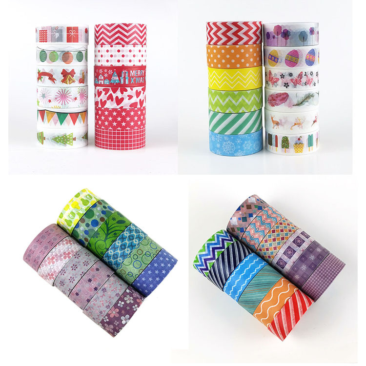 Paigu Cross-Border Cartoon Christmas Festival DIY Decorative Stationery Color Hand Account Washi Tape Paigu Cross-Border Cartoon Christmas Festival DIY Decorative Stationery Color Hand Account Washi Tape